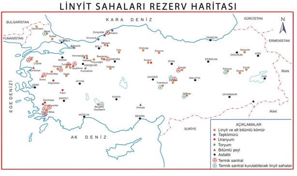 türkiye linyit yatakları