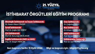 Güvenlik ve İstihbarat Teşkilatları Eğitim Programı 21-22 Eylül 2024