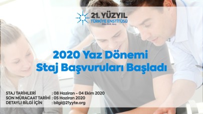 21. Yüzyıl Türkiye Enstitüsü’nün 2020 Yaz Dönemi Staj Duyurusu