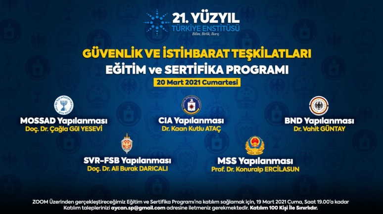 Güvenlik ve İstihbarat Teşkilatları Eğitim Programı - 20 Mart 2021
