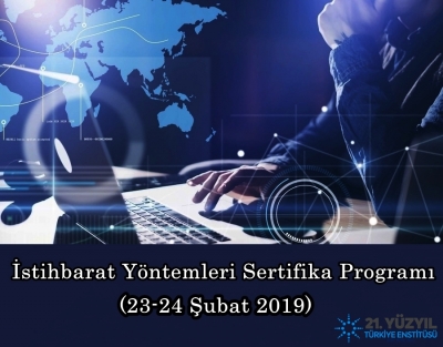 İstihbarat Yöntemleri Sertifika Programı (23- 24 Şubat 2019, Ankara) Kayıtlarımız Başlamıştır