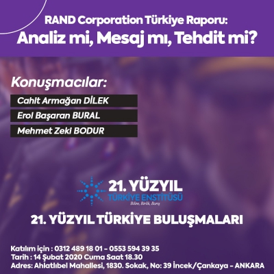 RAND Corporation Türkiye Raporu: Analiz mi Mesaj mı Tehdit mi?